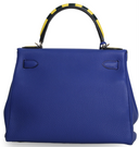 Hermes - Kelly Au Trot 28 Bleu Electrique Togo Palladium Hardware (Pre-Owned)