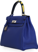 Hermes - Kelly Au Trot 28 Bleu Electrique Togo Palladium Hardware (Pre-Owned)