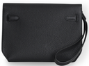 Hermes - Monochrome Kelly Clutch in Black Togo Leather (Brand New)