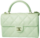 Chanel - Porte Monnaie A Chaine V/Vert