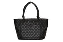 Chanel - Calfskin Quilted Large Cambon Tote Black