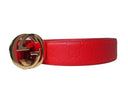 Gucci - Red Monogram Belt 90cm