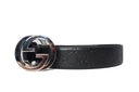 Gucci - Black Monogram Belt 75cm