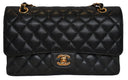 Chanel Medium Flap in Black Caviar with Gold Hardware