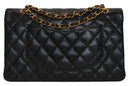 Chanel Medium Flap in Black Caviar with Gold Hardware