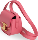 Celine - Calfskin Triomphe Airpods Case With Strap Flamingo (Pre-Owned)