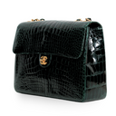 Chanel - Green Crocodile Large Classic Handbag Gold c. '05-'06 (Pre-Owned)