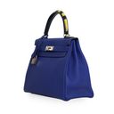 Hermes - Kelly Au Trot 28 Bleu Electrique Togo Palladium Hardware (Pre-Owned)
