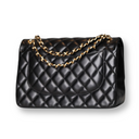 Chanel Black Jumbo Quilted Lambskin Gold Hardware