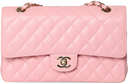 Chanel - Classic Medium Double Flap Pink Caviar Leather Bag (Pre-Owned)