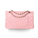Chanel - Classic Medium Double Flap Pink Caviar Leather Bag (Pre-Owned)