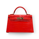 Hermes - Mini Kelly 20 Orange Alligator with Gold Hardware (Brand New)