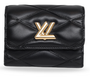 Louis Vuitton - Malletage Black Quilted Leather Compact Wallet (Pre-Owned)
