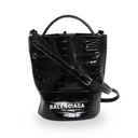Balenciaga - Calfskin Logo Crocodile Embossed XS Everyday Bucket Bag (Pre-Owned)