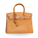 Hermes - Ostrich Biscuit Birkin 30cm Handbag Palladium Hardware (Pre-Owned)