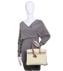 Hermes -Birkin 30 Two Tone Beige/Brown Ostrich Gold Hardware (Brand New)