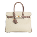Hermes -Birkin 30 Two Tone Beige/Brown Ostrich Gold Hardware (Brand New)
