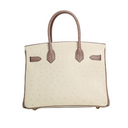 Hermes -Birkin 30 Two Tone Beige/Brown Ostrich Gold Hardware (Brand New)