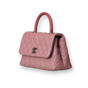 Chanel - Coco Handle Small Flap Bag Pink Caviar Leather/Lizard Top Handle  (Pre-Owned)