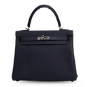 Hermes - Blue Nuit Sac Kelly II Retourne 25cm Veau Togo Palladium (Pre-Owned)