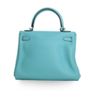 Hermes - Kelly II Retourne 25cm Bleu Jean Palladium Hardware (Pre-Owned)