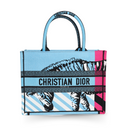Dior - Canvas Embroidered Medium Jungle Pop Book Tote Blue